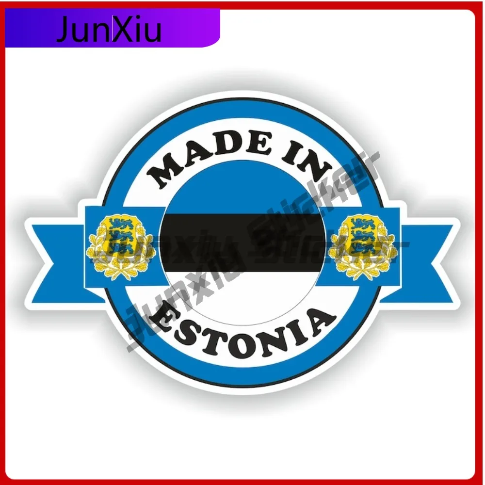 

Made In Estonia Flag Emblem Vinyl Decal Anti Scratch Custom Decals And Graphics Motorcycle Custom Decals Sticker Car Decoration