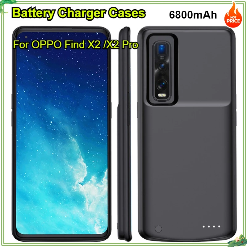 

6800mAh Battery Cases for OPPO Find X2 Pro Portable Charger Power Bank Extrenal Battery Cover for OPPO Find X2 Charging Case