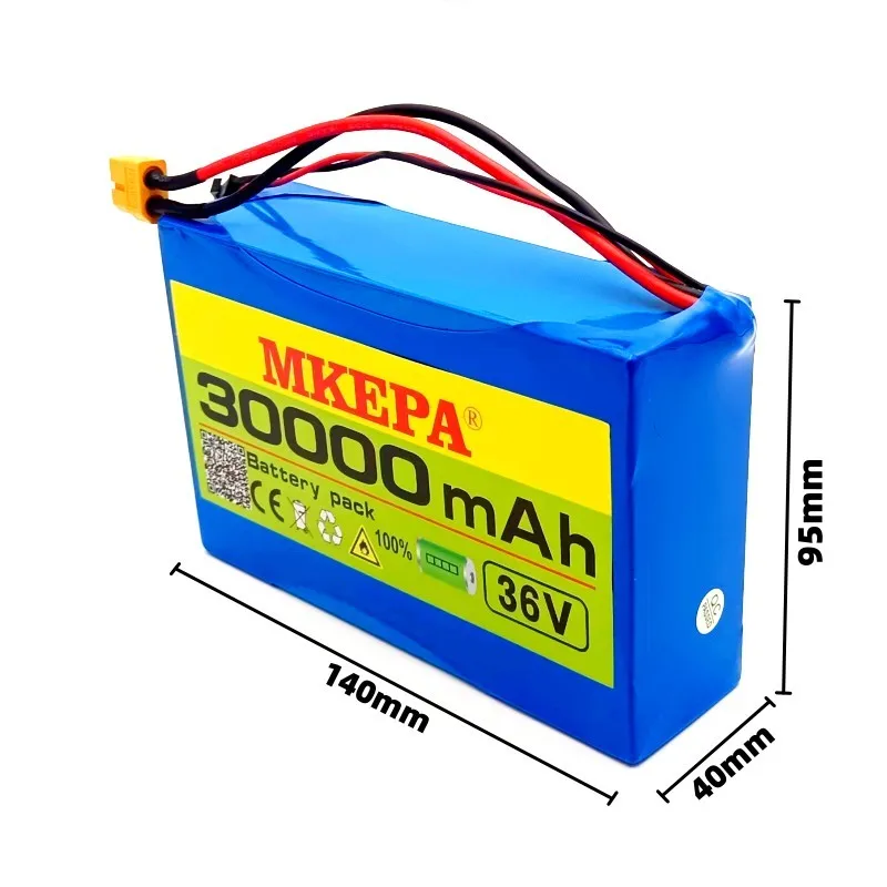 MKEPA 10S2P 36V 30000mAh 450W 18650 Li-ion battery pack for Cooter  42V 37V 35e,