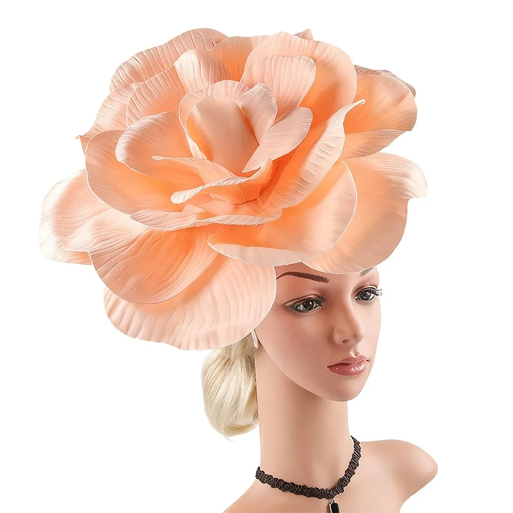 

Elegant Exaggerated Hair Band Large Flower Hair Clip Hat Headdress Hair Accessories Women