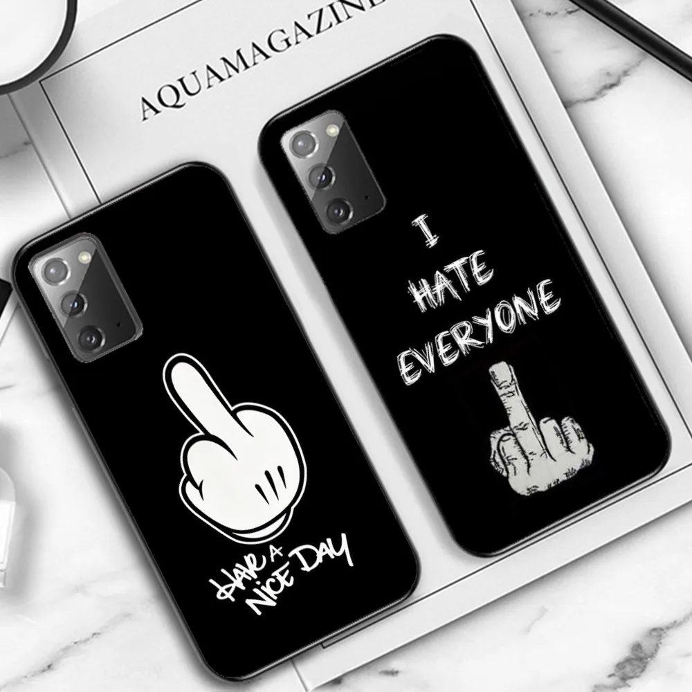 Middle Finger Phone Case For Samsung Note 8 9 10 20 pro plus lite M 10 11 20 30 21 31 51 A 21 22 42 02 03