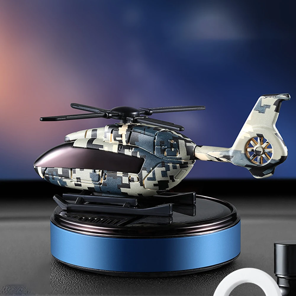 Solar rotating vehicle mounted helicopter fragrance creative car perfume vehicle mounted fragrance aircraft perfume seat accesso