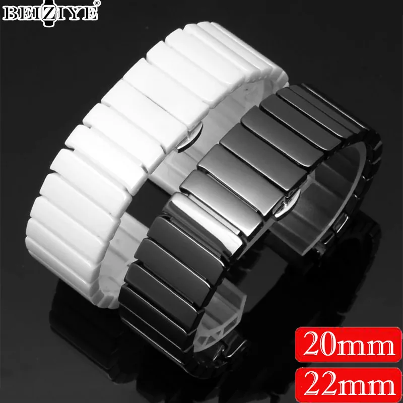 Ceramic 20mm 22mm Band for Samsung Galaxy Watch 3 4 5 6 Active 2 Gear S3 Bracelet Correa for Huawei GT2e/GT3 Pro Amazfit GTS Bip