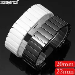 Ceramic 20mm 22mm Band for Samsung Galaxy Watch 3 4 5 6 Active 2 Gear S3 Bracelet Correa for Huawei GT2e/GT3 Pro Amazfit GTS Bip