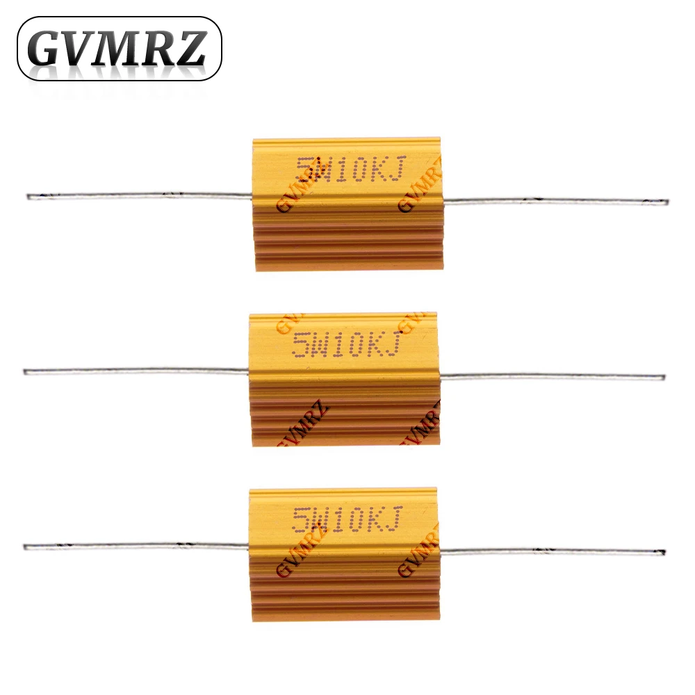 5W Aluminum Housing Power Resistor Wirewound Resistor Assorted Resistance Values for Electronic Projects
