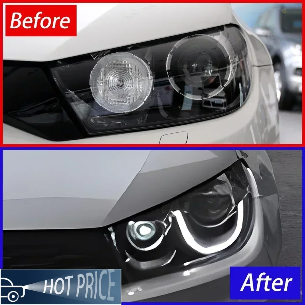 

Автомобильные фары для VW Scirocco 2009-2014, оригинальные высококачественные светодиодные линзы проектора, осветительные аксессуары, автофара в сборе
