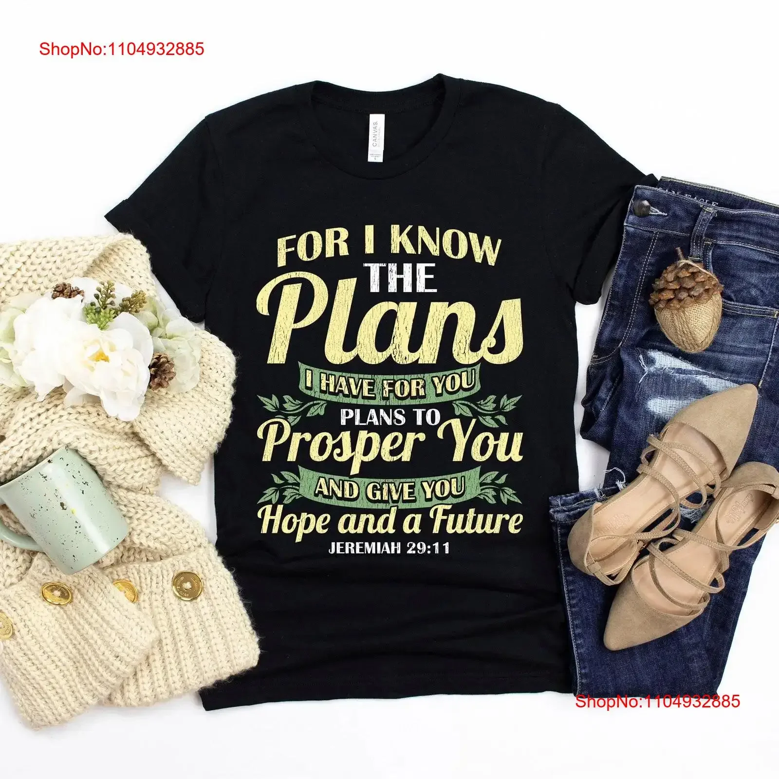 

Jeremiah 29 11 Bible Verse For I Know the Plans Have You God's Plan Christian Faith Based T Shirt Religious vintage Washed Soft