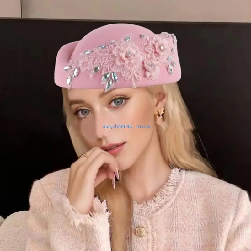 قبعة T3LC كلاسيكية على شكل زهرة فاسيناتور لحفلات الشاي ديربي قبعة الكنيسة للمناسبات الرسمية #2