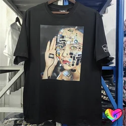 Black Haculla Social Dilemma T-shirt Men Women 2024ss Graffiti Haculla Tee Signature Line Print Tops Oversize Short Sleeve