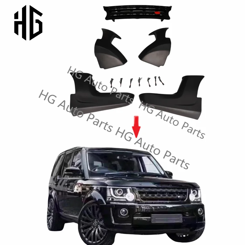 For 2016 Discovery LR4 Upgrade Kahn Style Car Wheel Eyebrow Bumper Grille For Land Rover Discovery LR4 Side Fender Flares Grills