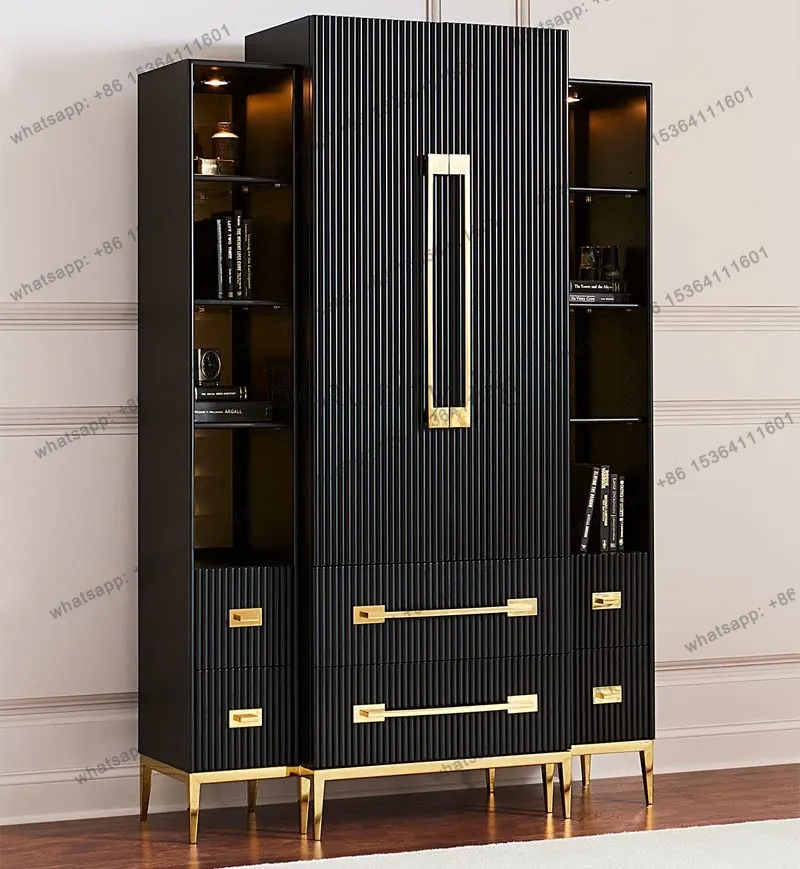 Customization American neoclassical multi-functional bookcase Nordic model room display cabinet