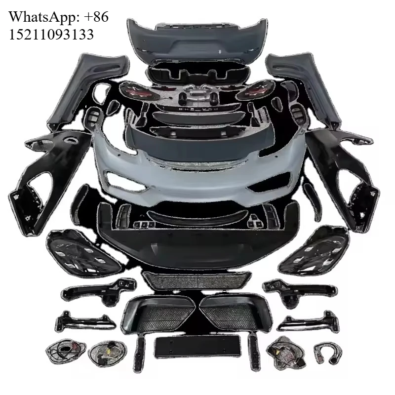Car Conversion Kit Wide Body Parts for Cayman 981 Body Kit Upgrade 718 GT4 PP Bumper Kit 718 for Cayman 981 GT4 Style