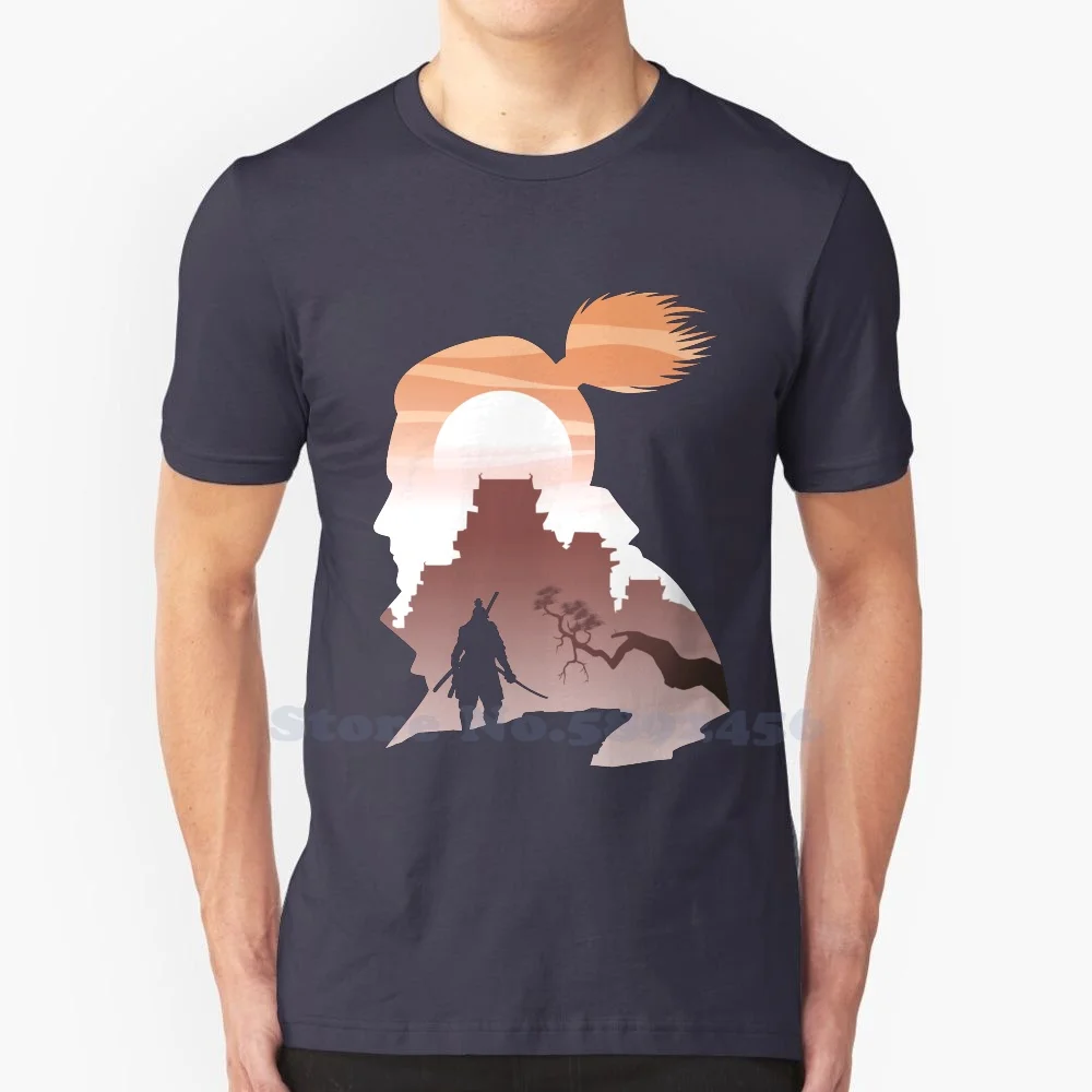 One-Armed Wolf Shinobi 100% Pure Cotton T-Shirt Shadows Die Twice The One Armed Wolf Samurai Wolf One Armed Samurai Shinobi