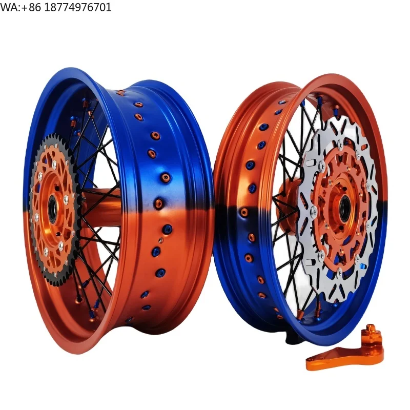 

Time-limited 17 Inch Supermoto Wheels Rims Set Bi-color Fit EXC SXF Customized Accept Color