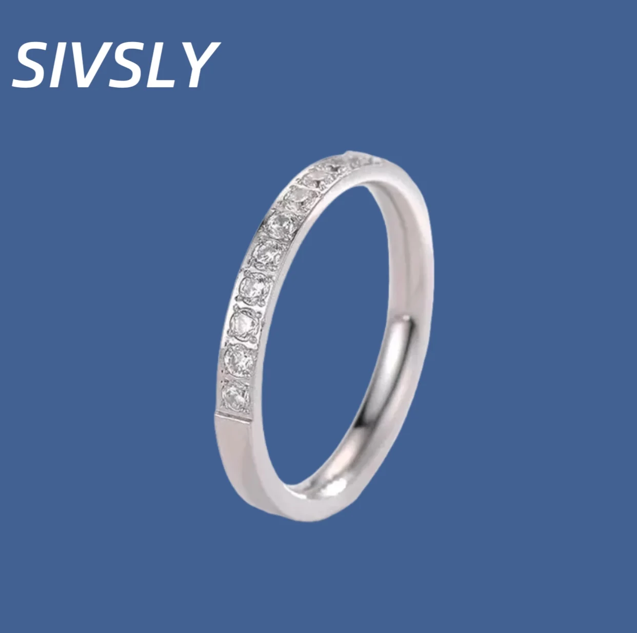 

Luxury simple titanium steel ring for women, high-end couple ring, trendy accessories