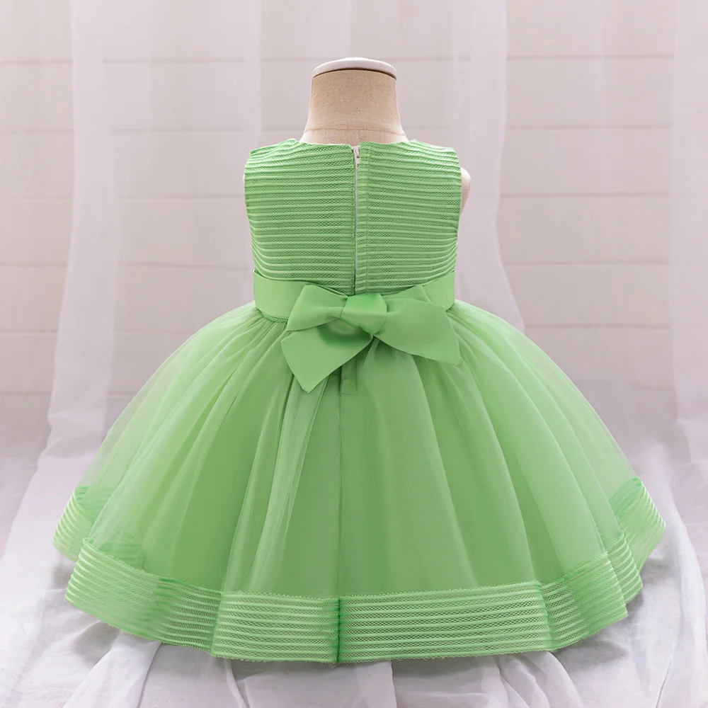 Baby Girls Tulle Party Dresses Girl Princess Dresses 1st Birthday Fashion Gown For Toddler Infant Clothing Kids Sleeveless Wear