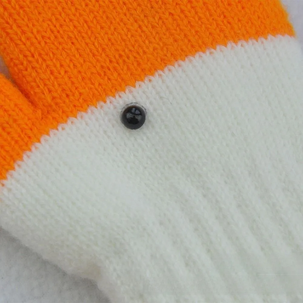 

Funny Knitted Goose Wool Gloves with Thick Velvet Cold Protection Double Layer Gloves Warmth Cute Children Gloves for Children