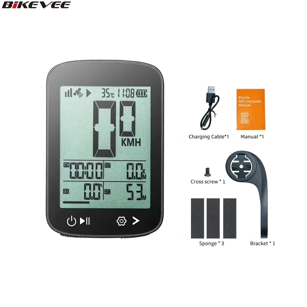 Nowy Bezprzewodowy Komputer Rowerowy Wielofunkcyjny Ekran LCD GPS Wodoodporny Licznik Rowerowy MTB Szosowy Prędkościomierz Odometer — 2