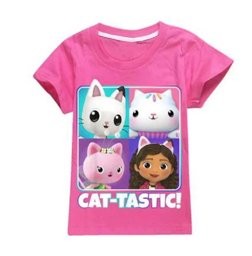 

Short Sleeve Cotton Children's Clothing New Kids Cats T-Shirt Boys Summer Clothes Girls Tops Christmas Shirt