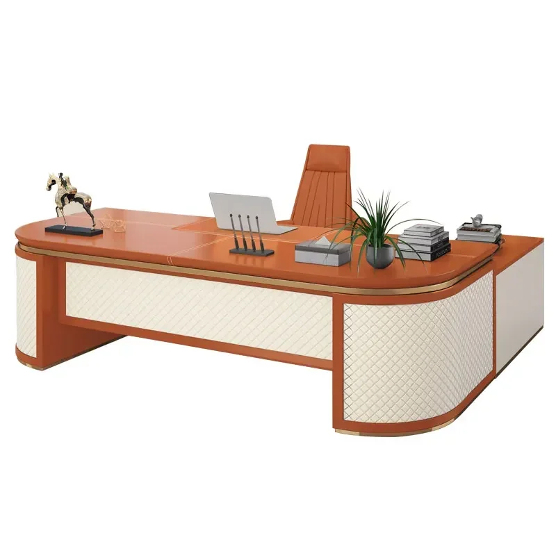 Home Office Writing Desk Modern Luxury Computer Desk With Drawers And Chair Storage L Shaped Executive Furniture Office Desks
