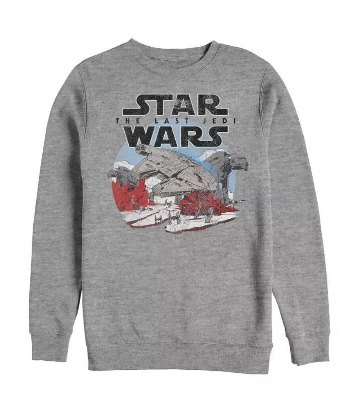 

Men's and women's printed round-neck hoodies, sci-fi Star Wars, autumn and winter daily wear with fleece pure cotton hoodies