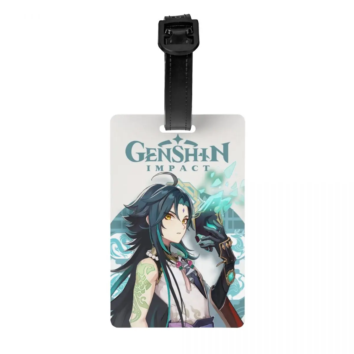 Custom Xiao Genshins Impacts Luggage Tag With Name Card Anime Gamer Privacy Cover ID Label for Travel Bag Suitcase