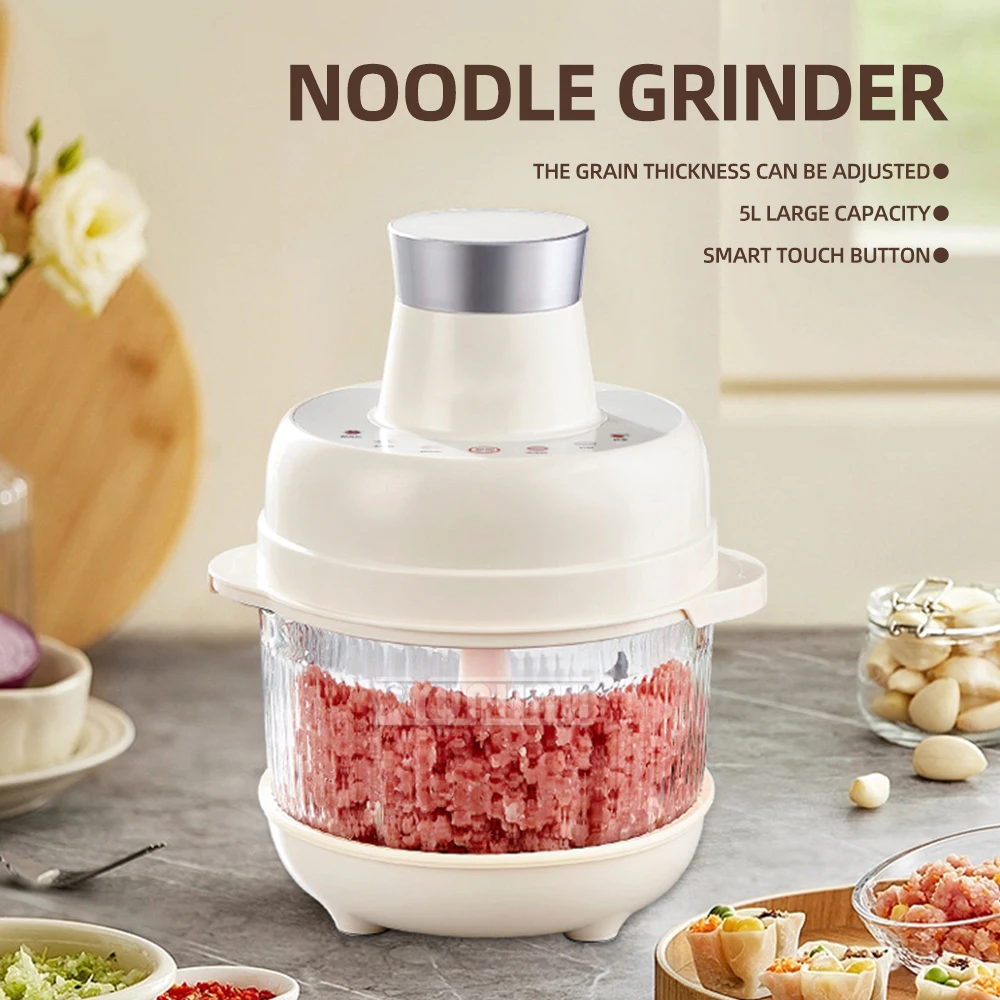 เครื่องบดเนื้อความจุขนาดใหญ่ในครัวเรือนเครื่องเตรียมอาหารไฟฟ้ามัลติฟังก์ชั่นเครื่องผสมแป้งอเนกประสงค์แห้งและเปียก