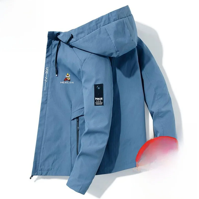 

Youth Large Size Casual Workwear Jaet Men's Spring Autumn Trendy Hooded Coat Windproof Long Zipper Sle Faionable Coat