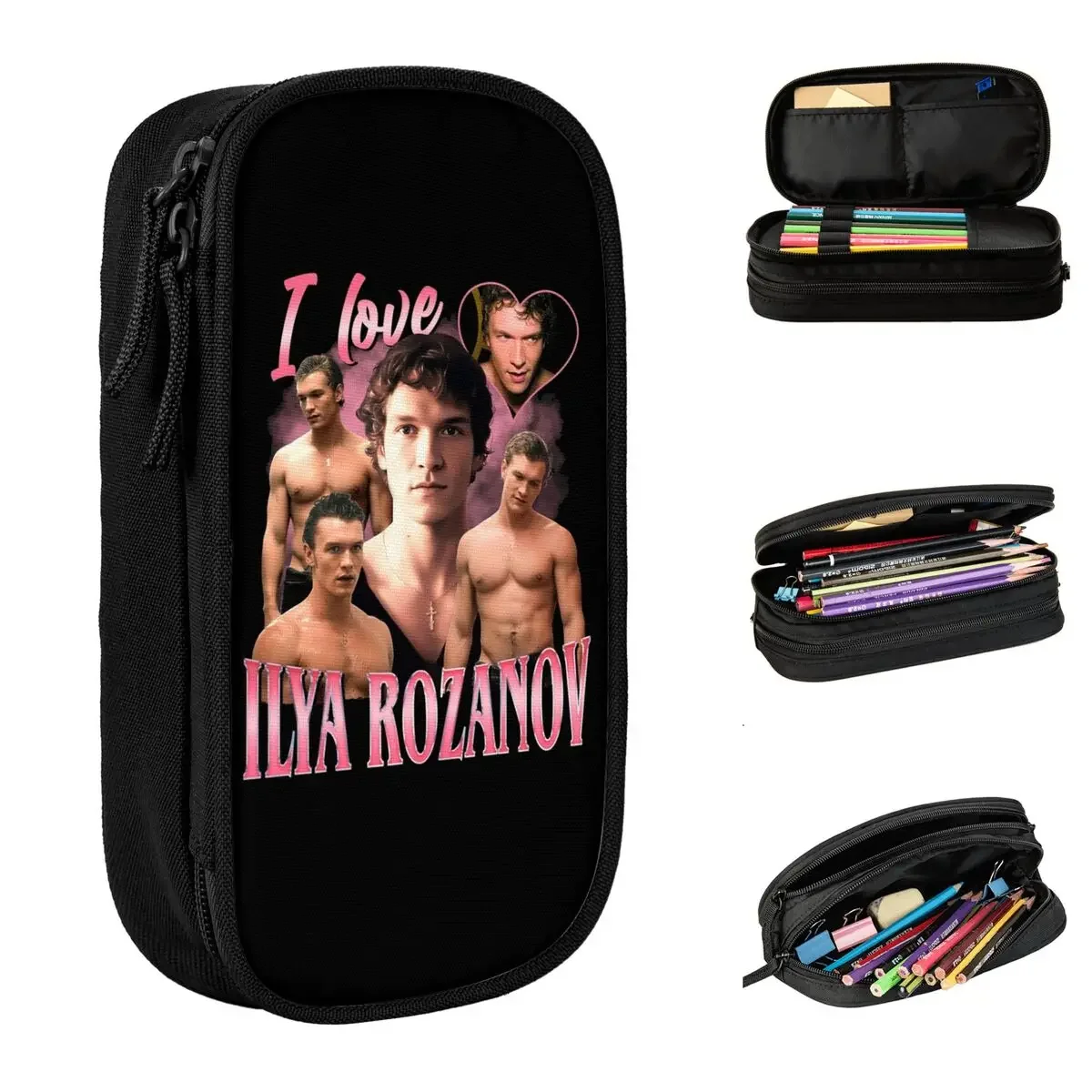 Heated Rivalry Ilya Rozanov Pencil Cases Lovely Connor Storrie Pen Bag Student Big Capacity School Supplies Cosmetic Pencilcases