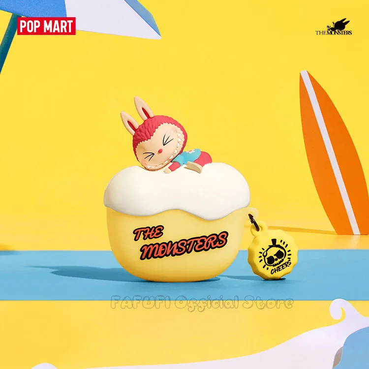 POPMART THE MONSTERS Drunk In Sea LABUBU Earphone Case Airpods Pro Doll Cute Anime Figure Desktop Ornaments Collection Gift