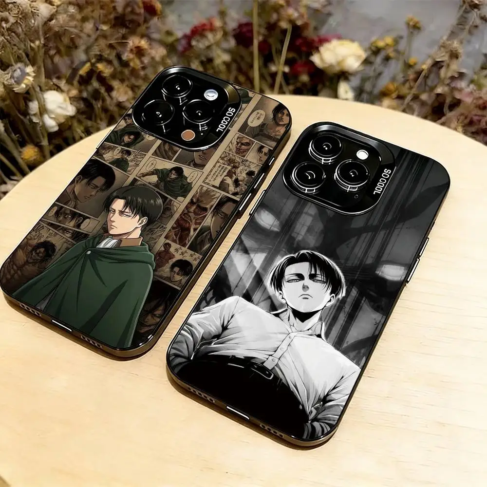 

Eren Yeager Levi Ackerman Phone Case For iPhone 17,16,15,14,13,12,11 Plus,Pro Max,XS,Colorful Silver Black Cover