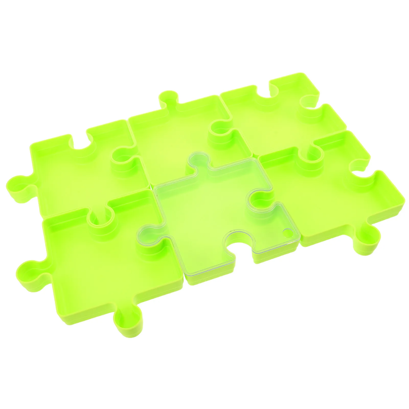 

Набор из 6 пластиковых контейнеров для сортировки пазлов, пылезащитные коробки для хранения и организации пазлов, портативные, для детей и взрослых