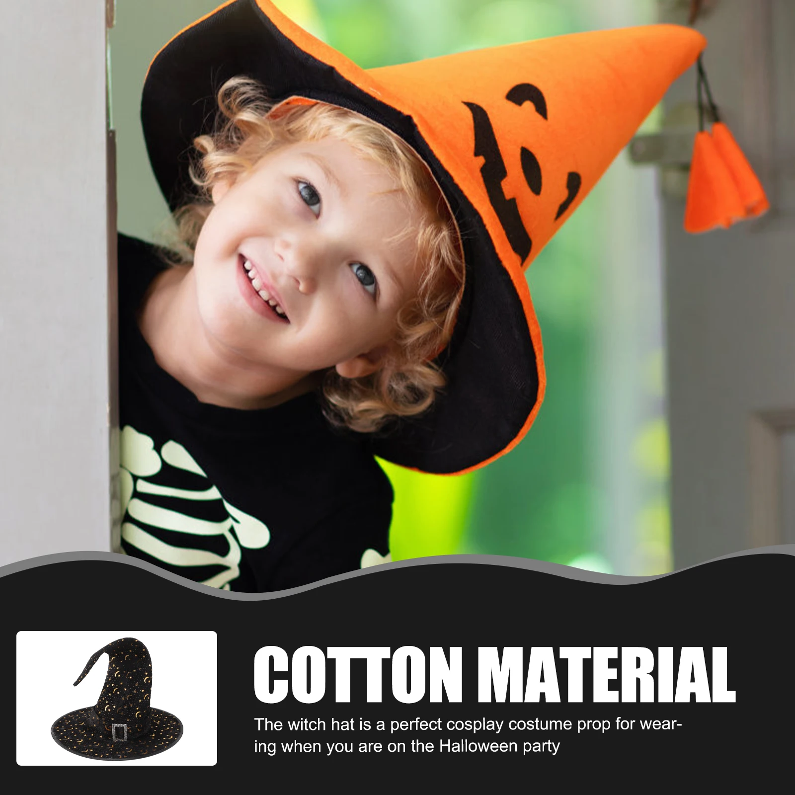 

Witch Hat Halloween Decorations Party for Hats Home Costume Accessories Supplies Has
