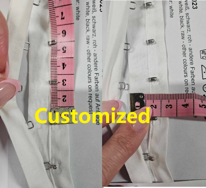 Customized beige cotton fabric as picture distance tape ribbon
