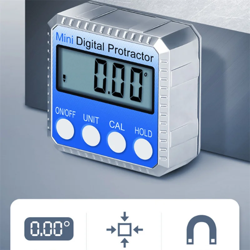 Magnetic Mini Digital Protractor 360° Digital Inclinometer Electronic Slope Angle Ruler Digital Level Angle Finder Measure Tool