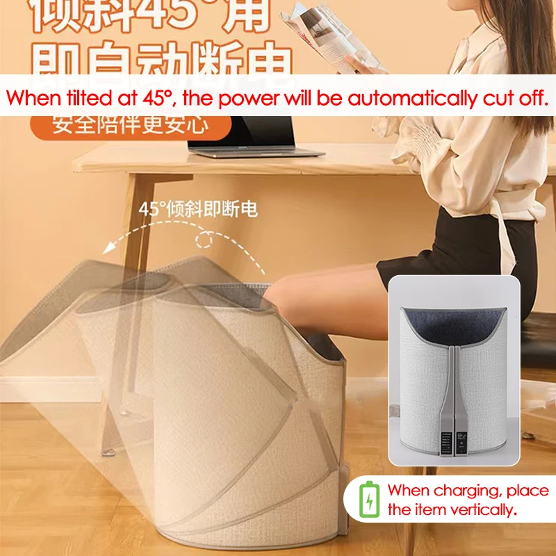 

Digital Display Under Desk Heater Winter Foot Leg Warmer Temperature Adjustable Intelligent Timing Folding Electric Heater