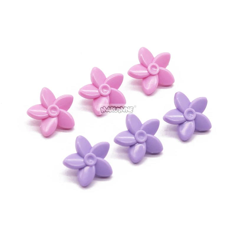 Marumine 50PCS MOC Friend Blocks Accessories Flower 18853 Compatible Building Blocks Mini Person Hair Decoration Assembled Parts