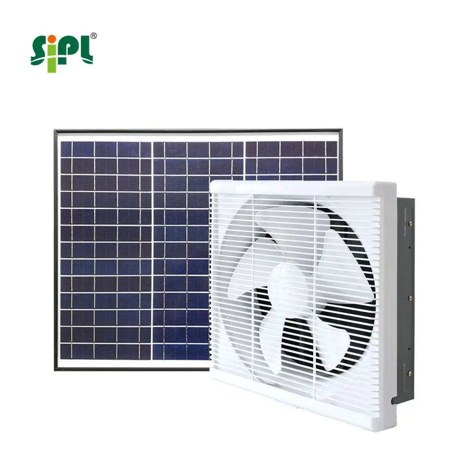 Green Home Appliance 10'' 30W Energy Saving Solar Powered Wall Mounted Kitchen Ventilation Exhaust Fan for Home / Garage