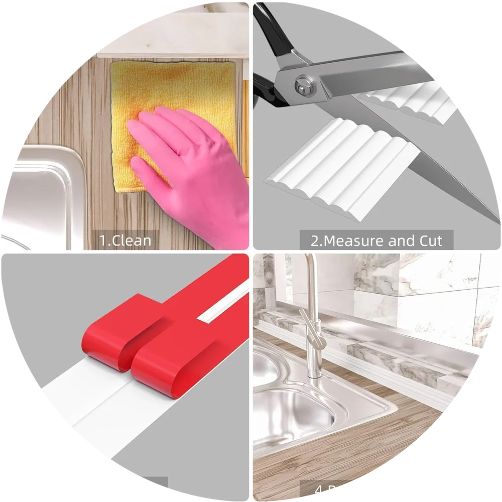 2-meter Tpe floor gap self-adhesive ceiling wall sticker kitchen bathroom edge decorative strip top corner line sealant strip