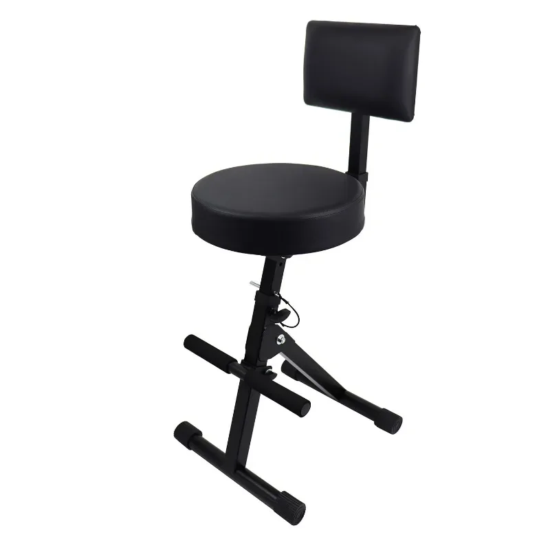 Backrest guitar stool, folk stomping foot bar folding stool
