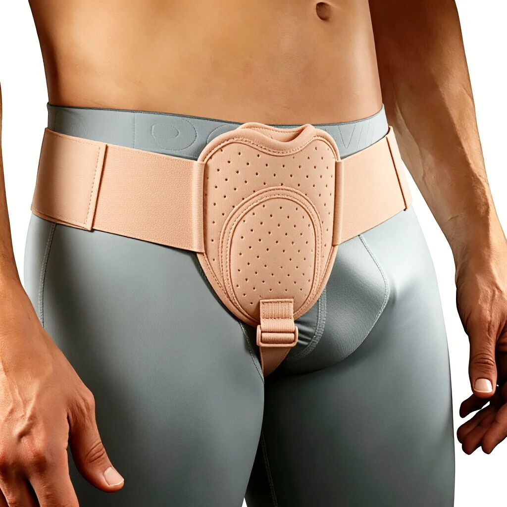 Adult Adjustable Inguinal Hernia Support Band Compression Small Intestinal Hernia Band for Medical Health Care