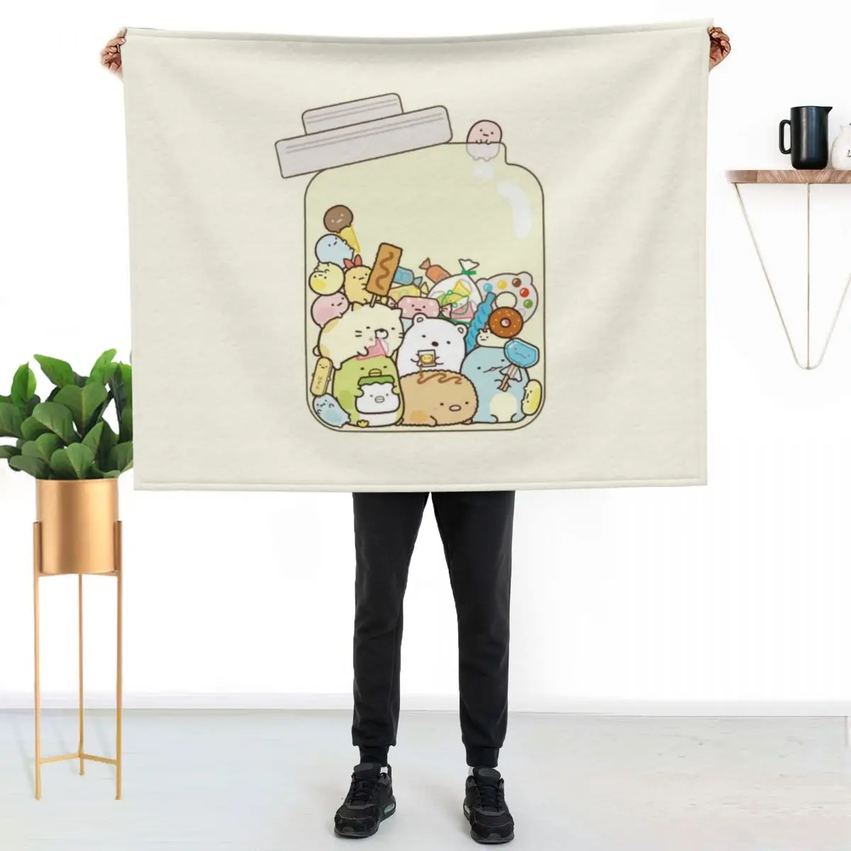 

Sumikko Gurashi In a Jar Throw Blanket Plush Fuzzy Cozy Blanket for Couch Sofa