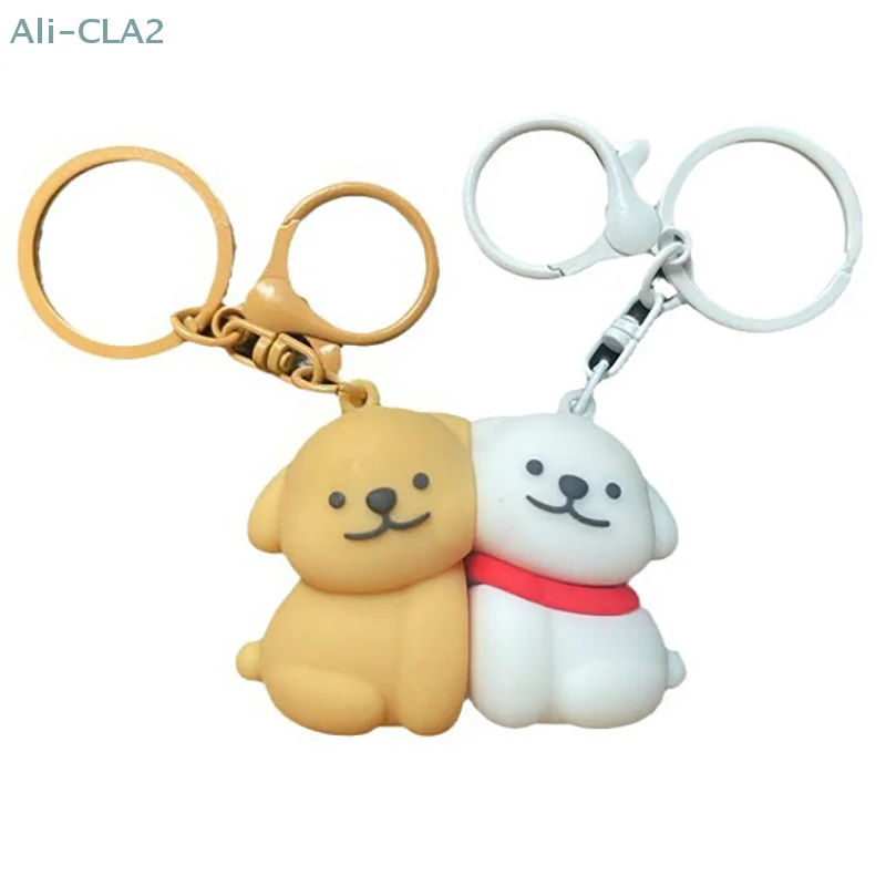 2szt Magnetyczny brelok do kluczy Puppy Cute Cartoon Dog Pendant Creative Bag Hanging Accessories Cute Couple Keychain Gift Decoration