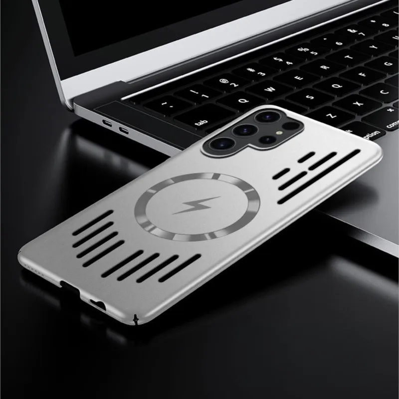 Magnetic Wireless Charging Ultra Thin Heat Dissipation Phone Case For Samsung S26 Ultra S25 Edge S23 S22 S24 Plus FE A56 A55