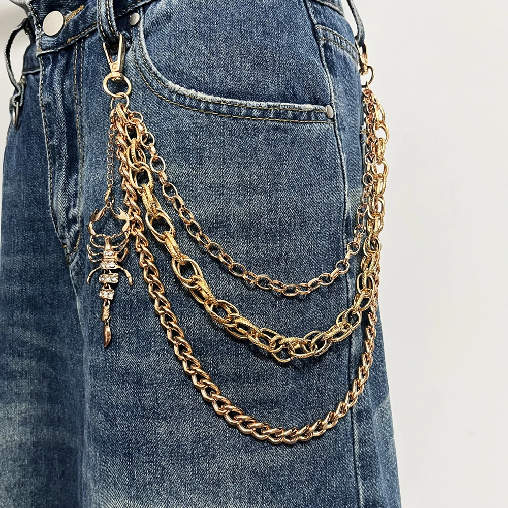 

Y2K Gothic Scorpion Waist Chain, Punk Dark Style Pants Chain Fashion Jeans Decor Belt