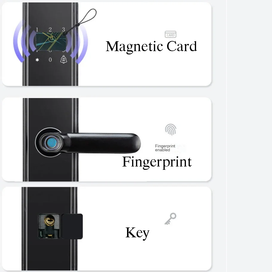 One hold Open Smart lock, Fingerprint Household Security Door Password Electronic Door Lock