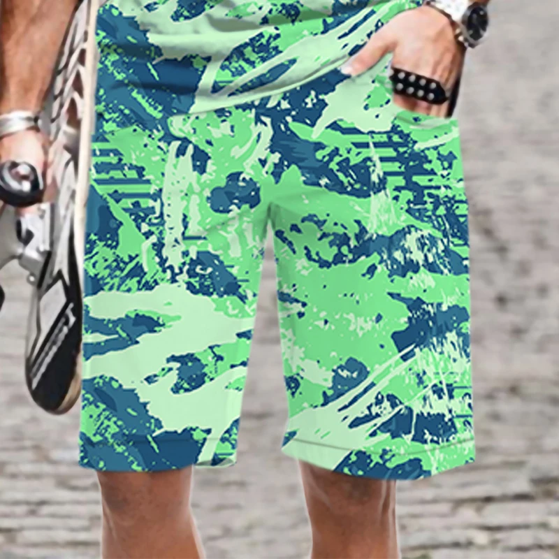 

Свободные пляжные шорты с узором в стиле Харадзюку, повседневные мужские шорты, модные забавные мужские/женские большие, крутые быстросохнущие плавательные мужские шорты, 2022