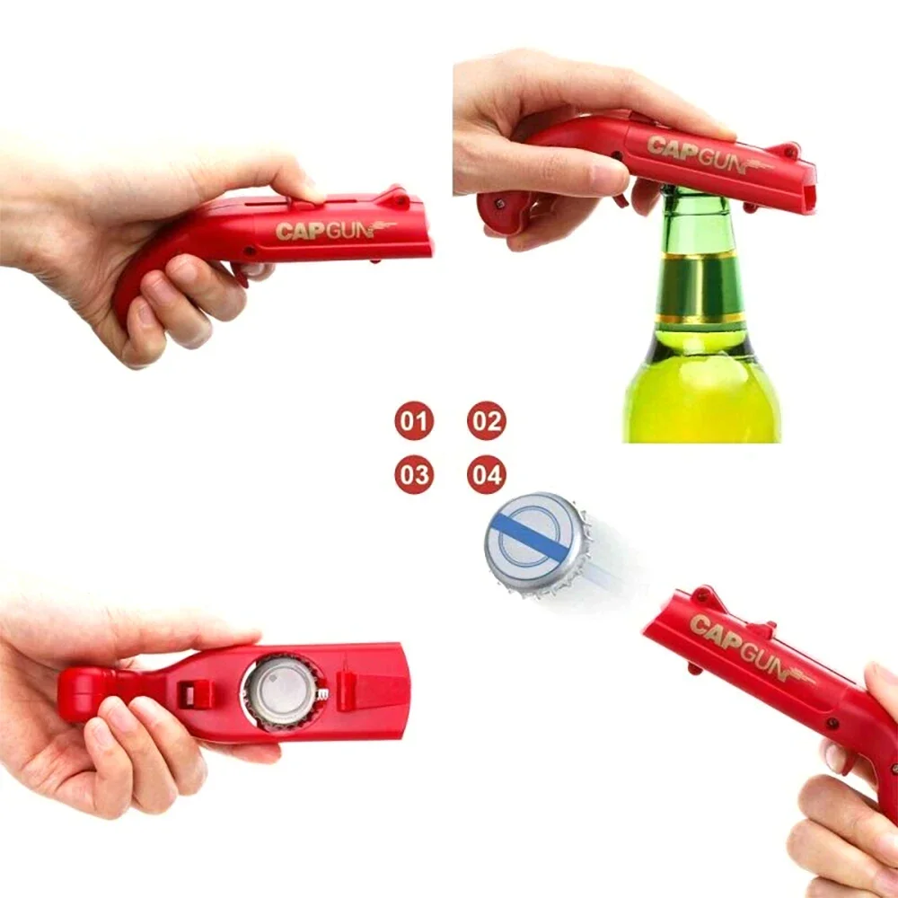 Bottle Opener Bottle Cap Launcher With Shooter Party Drinking Game Toys Kitchen Gadgets Bar Accessories For Beer Corkscrew