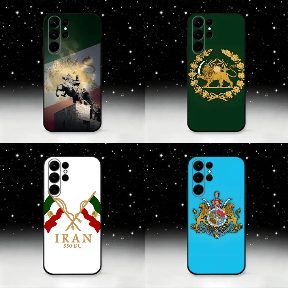 

P-Pahlavi Lion Flag of Iran Phone Case For Samsung S25,S24,S21,S22,S23,S30,Ultra,S20,Plus,Fe,Lite,Note,10 Black Soft Shell