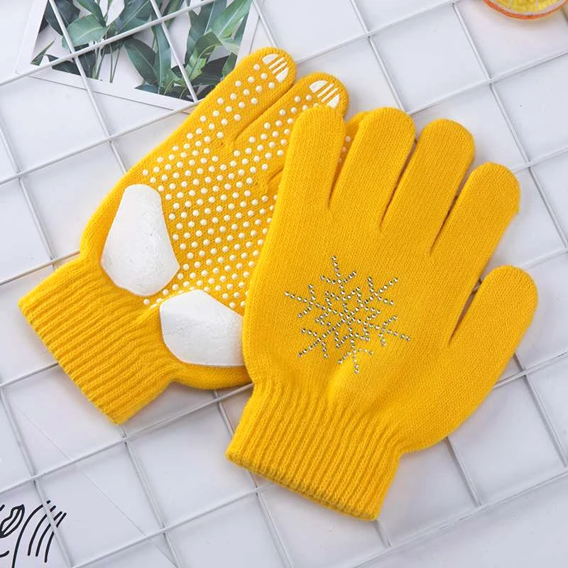 Guantes de patinaje para niños, guantes cálidos de invierno para competición, reducción de lesiones por caída con protección antideslizante de Palma de Gel